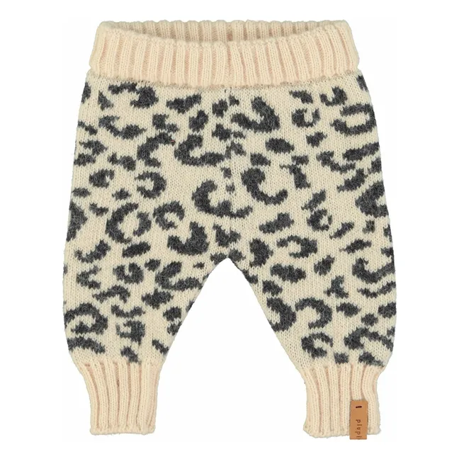 Legging Léopard Laine | Rose pâle