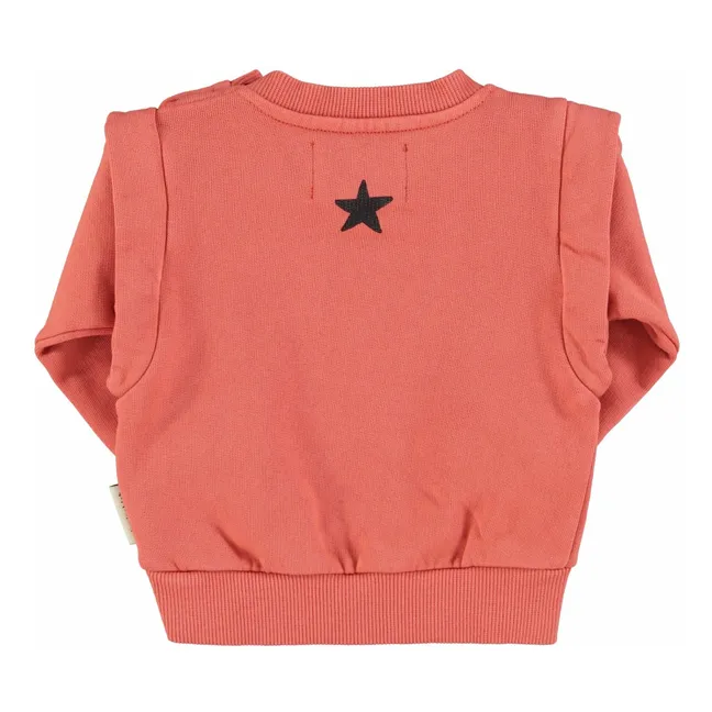 Sweat Volants Groupie Coton Bio | Corail