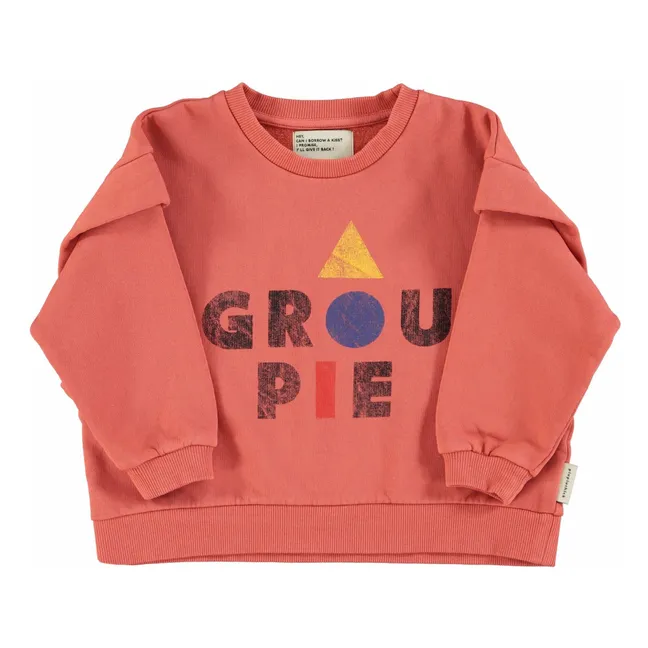 Sweat Volants Groupie Coton Bio | Corail