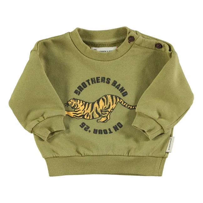 Sweat Tigre Coton Bio | Olive