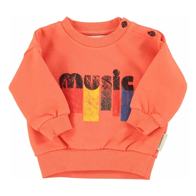 Sweat Music Coton Bio | Orange fluo
