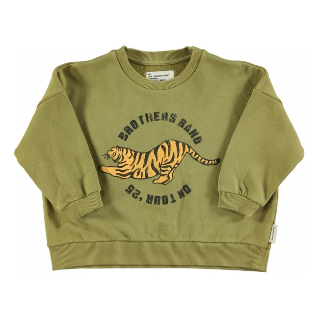 Sweat Tigre Coton Bio | Olive