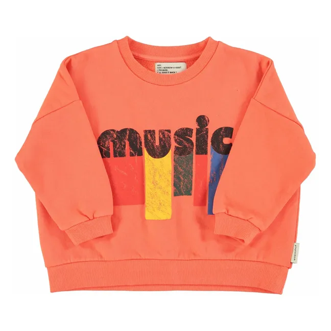 Sweat Music Coton Bio | Orange fluo