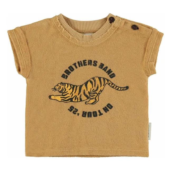 T-shirt Tigre Eponge Coton Bio | Ocre