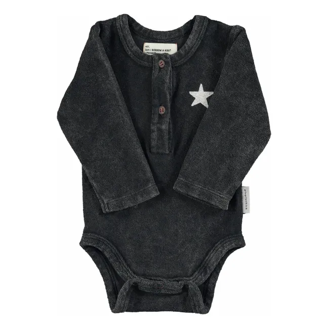 Body Rock&amp;Roll Frottee Bio-Baumwolle | Schwarz