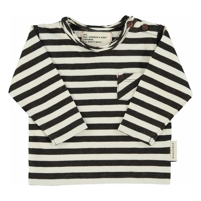 T-shirt Rayé Coton Bio | Ecru