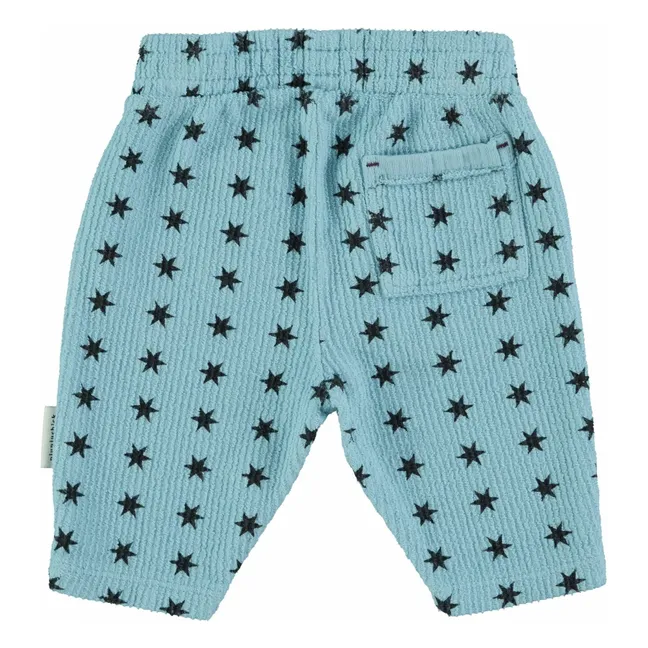 Jogger Côtelé Etoiles Coton Bio | Bleu