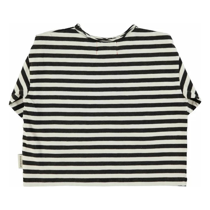 T-shirt Rayé Coton Bio | Ecru- Image produit n°3