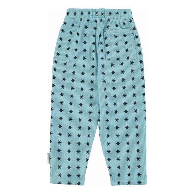 Jogger Côtelé Etoiles Coton Bio | Bleu