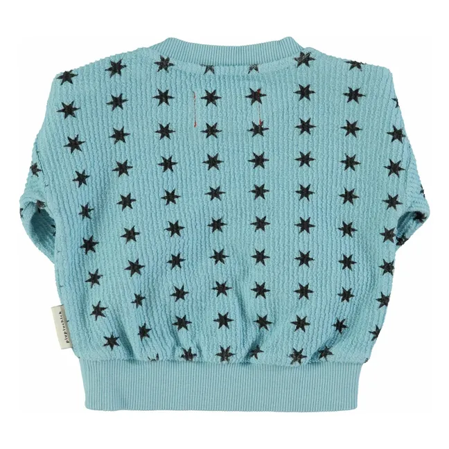 Sweat Côtelé Etoiles Coton Bio | Bleu