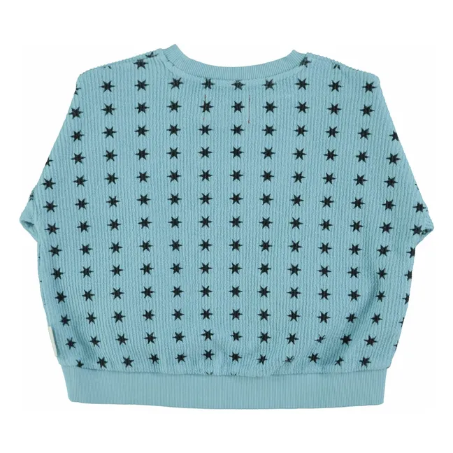 Sweat Côtelé Etoiles Coton Bio | Bleu