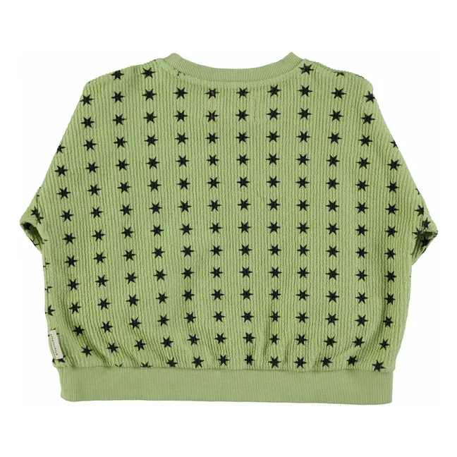 Sudadera acanalada Stars Algodón orgánico | Verde