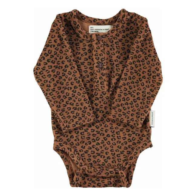 Body Leopard Frottee Bio-Baumwolle | Braun