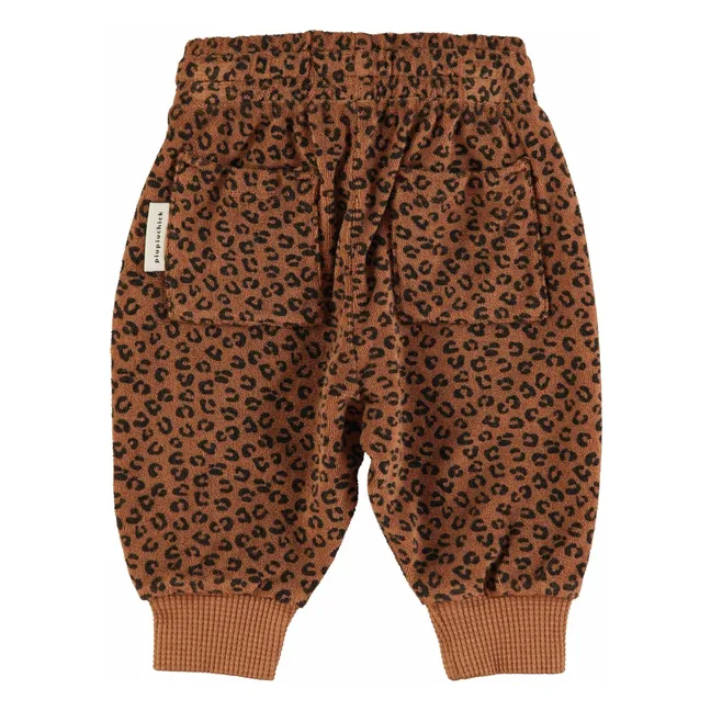 Jogger Léopard Eponge Coton Bio | Brun