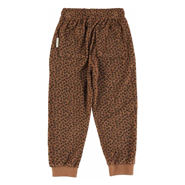 Jogger Léopard Eponge Coton Bio | Brun