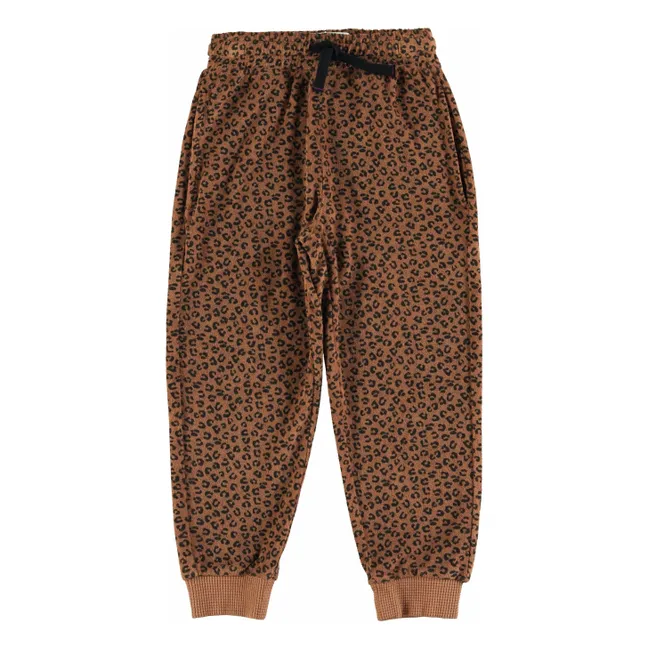 Jogger Léopard Eponge Coton Bio | Brun