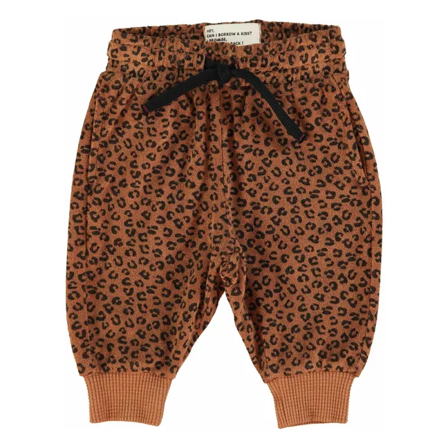 Jogger Léopard Eponge Coton Bio | Brun