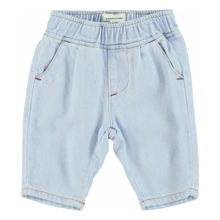 Jean Droit Elastiqué | Bleu Clair- Image produit n°4