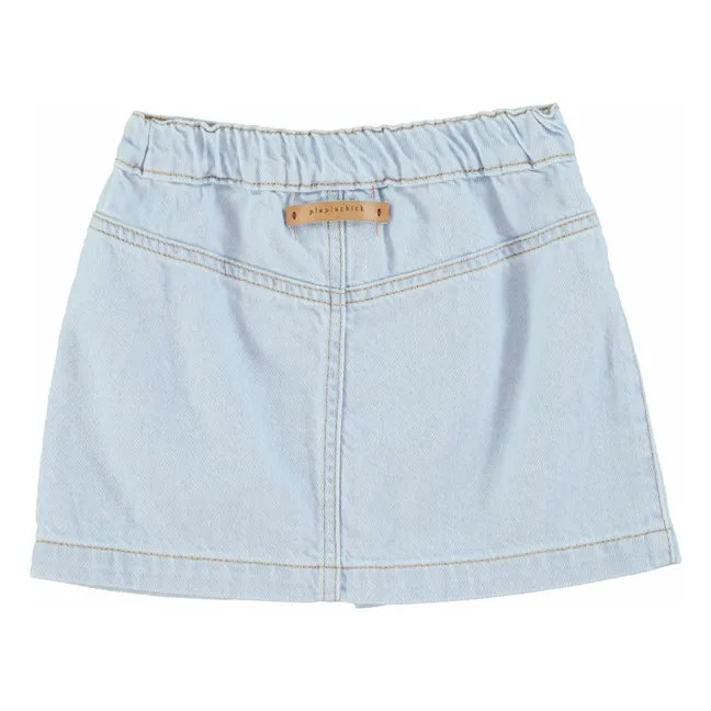 Jupe en Jean Boutons | Bleu Clair