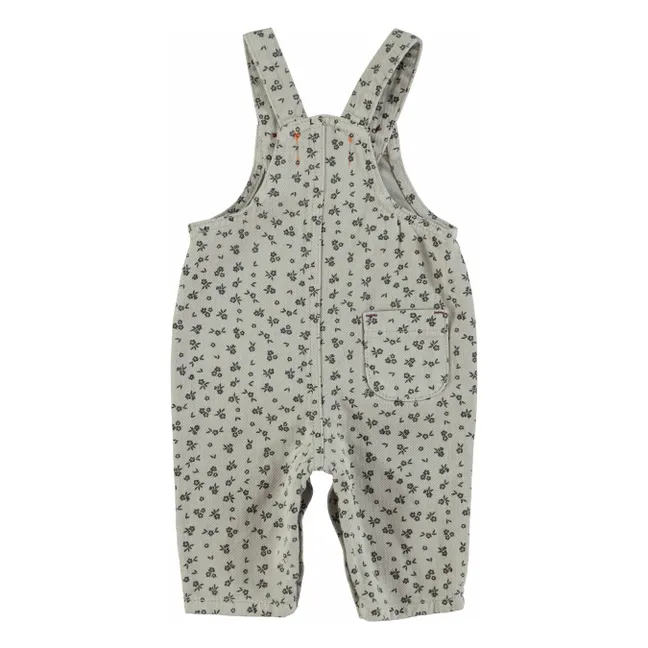 Mono floral para bebé | Gris Claro