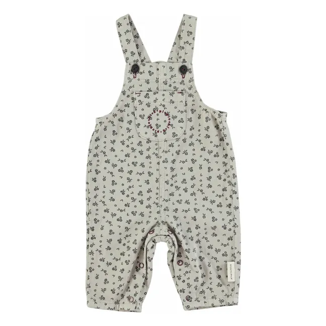 Mono floral para bebé | Gris Claro