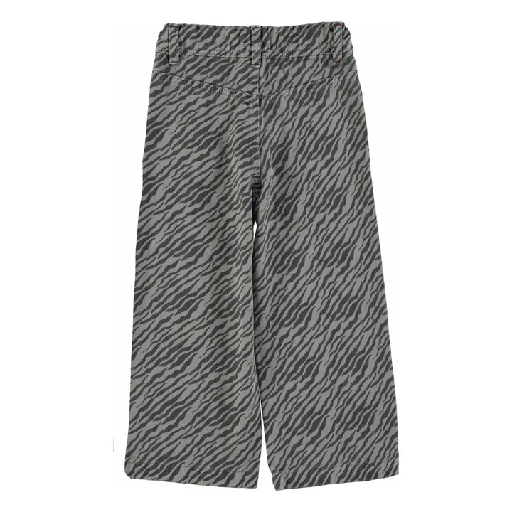 Pantalon Large Zébré | Gris- Image produit n°3