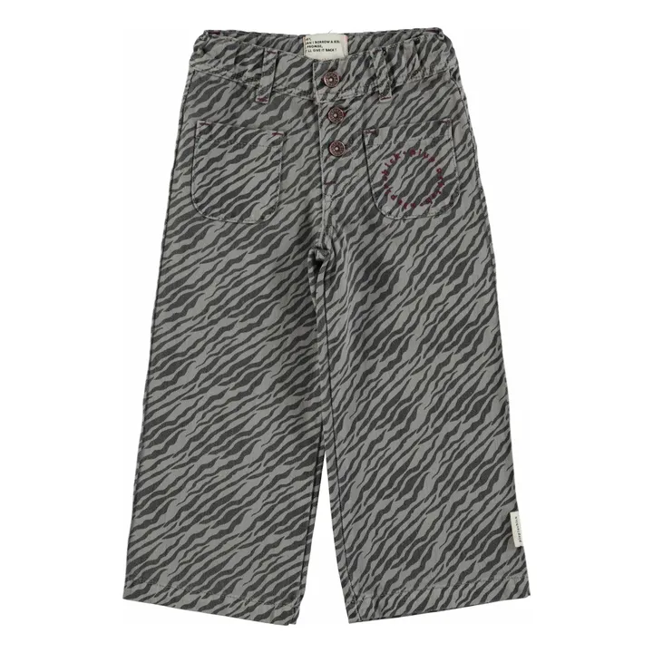 Pantalon Large Zébré | Gris- Image produit n°0