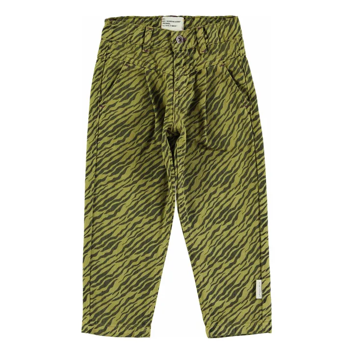 Pantalon Zébré | Olive- Image produit n°0