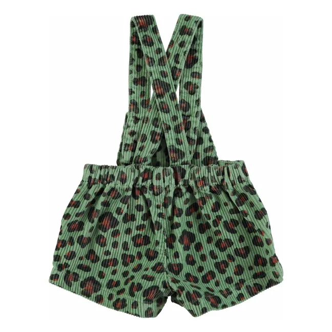Peto corto de pana de leopardo | Verde