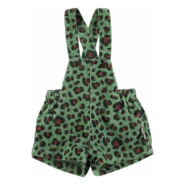 Peto corto de pana de leopardo | Verde