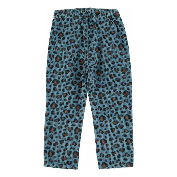 Pantalones de pana con leopardo | Azul- Imagen del producto n°3