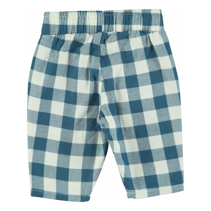 Pantalón a cuadros de algodón orgánico | Azul- Imagen del producto n°6