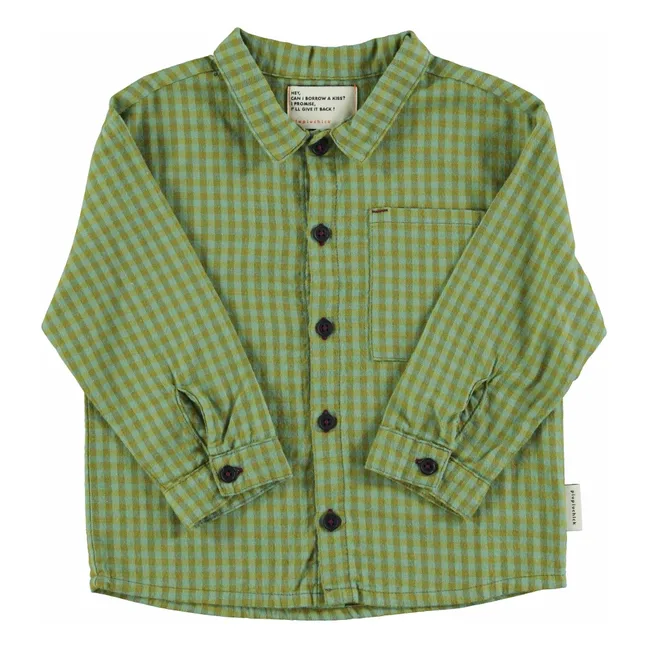 Chemise Carreaux Coton Bio | Vert