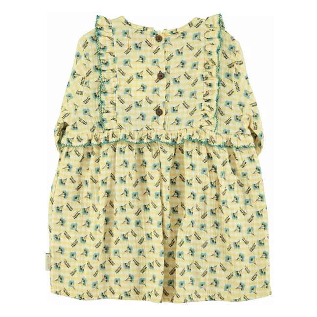Flower Plastron Dress | Yellow