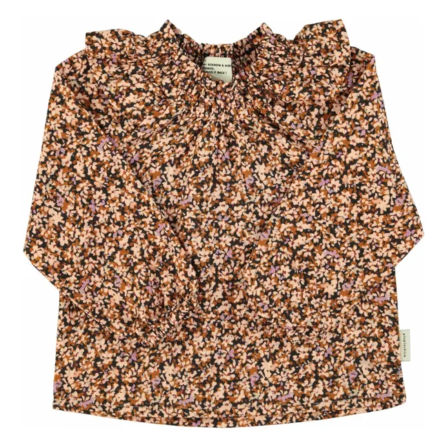 Blouse Volants Fleurie | Noir
