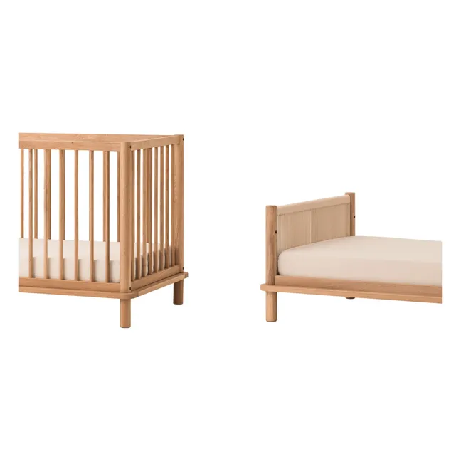 Lit bébé évolutif 70x140 Latitude et extension lit junior | Chêne