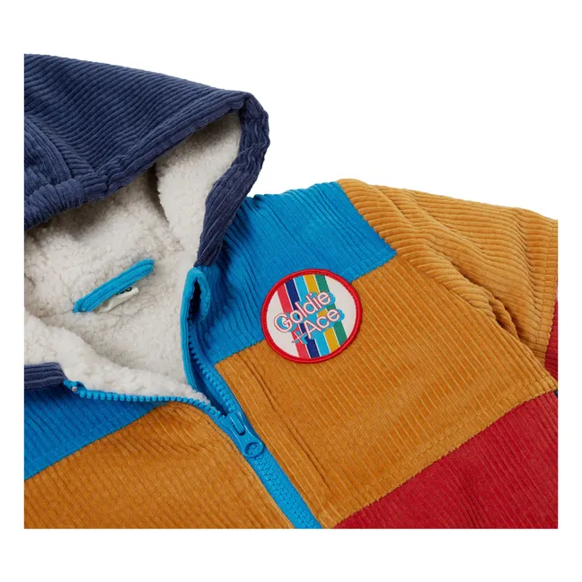 Blouson Retro Velours Côtelé | Bleu marine