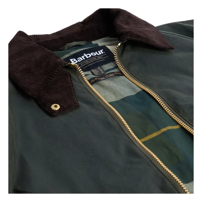 Arlene Waxed Jacket | Dunkelgrün