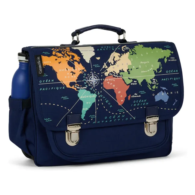 Cartable Mappemonde | Bleu nuit