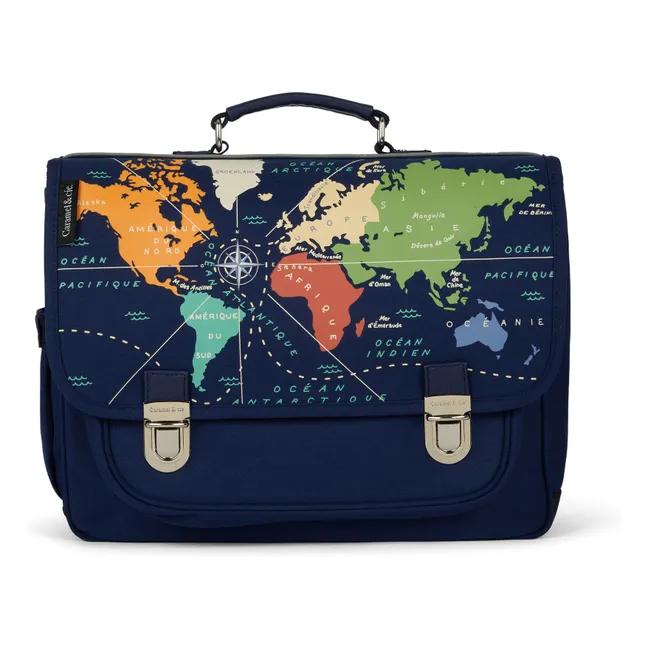 Cartable Mappemonde | Bleu nuit