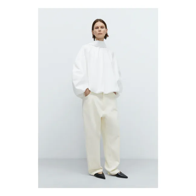 Blusa con lazo | Blanco