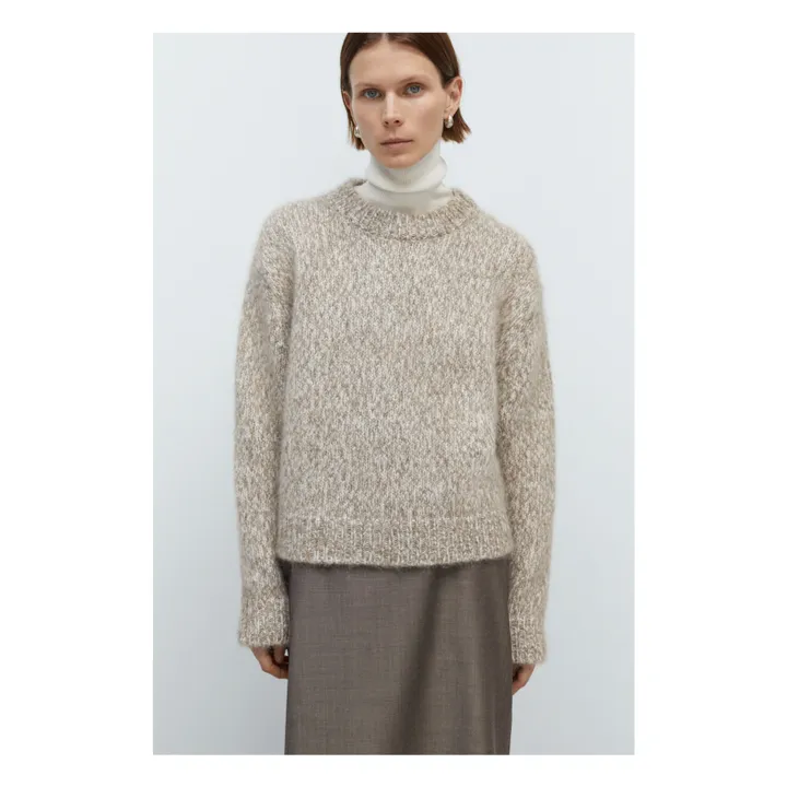 Pull Chunky Laine Alpaga Superfine | Beige- Image produit n°1