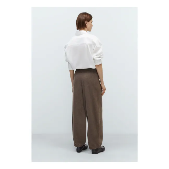 Pantalon Large Laine Mérinos Extra Fine | Taupe