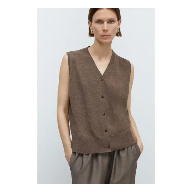 Gilet senza maniche in lana merino extra fine | Talpa