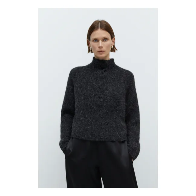 Pull Polo Baby Alpaga | Gris anthracite