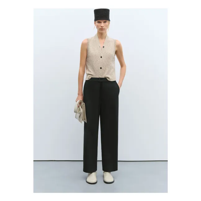 New Tailoring Virgin Wool Trousers | Black