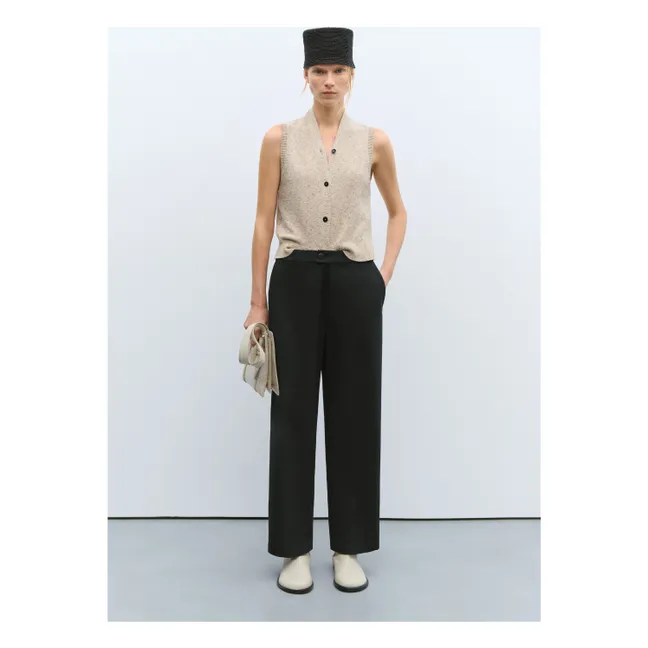 Pantalon New Tailoring Laine Vierge | Noir