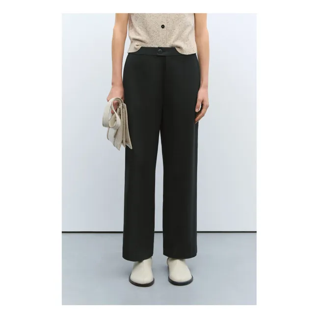 New Tailoring Virgin Wool Trousers | Black