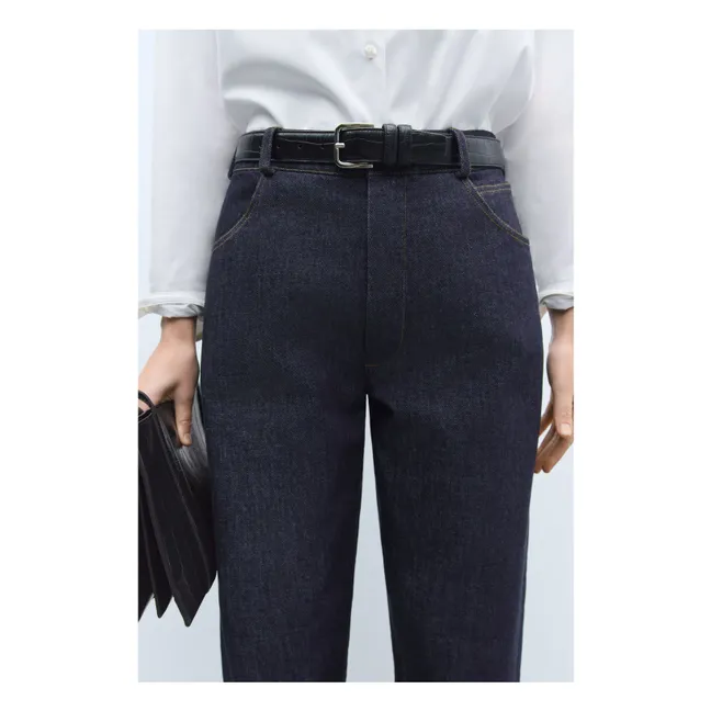 Jeans dritti in cotone riciclato | Indigo