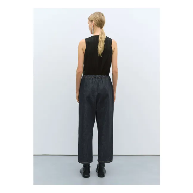 Jean Elastiqué Relaxed Coton Bio | Noir